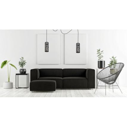 Lühter AVALO 2xE27/60W/230V ämblik hall/must