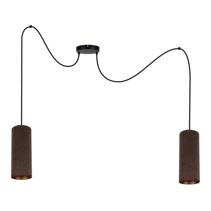 Lühter AVALO 2xE27/60W/230V ämblik pruun/vask
