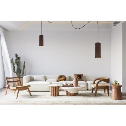Lühter AVALO 2xE27/60W/230V ämblik pruun/vask