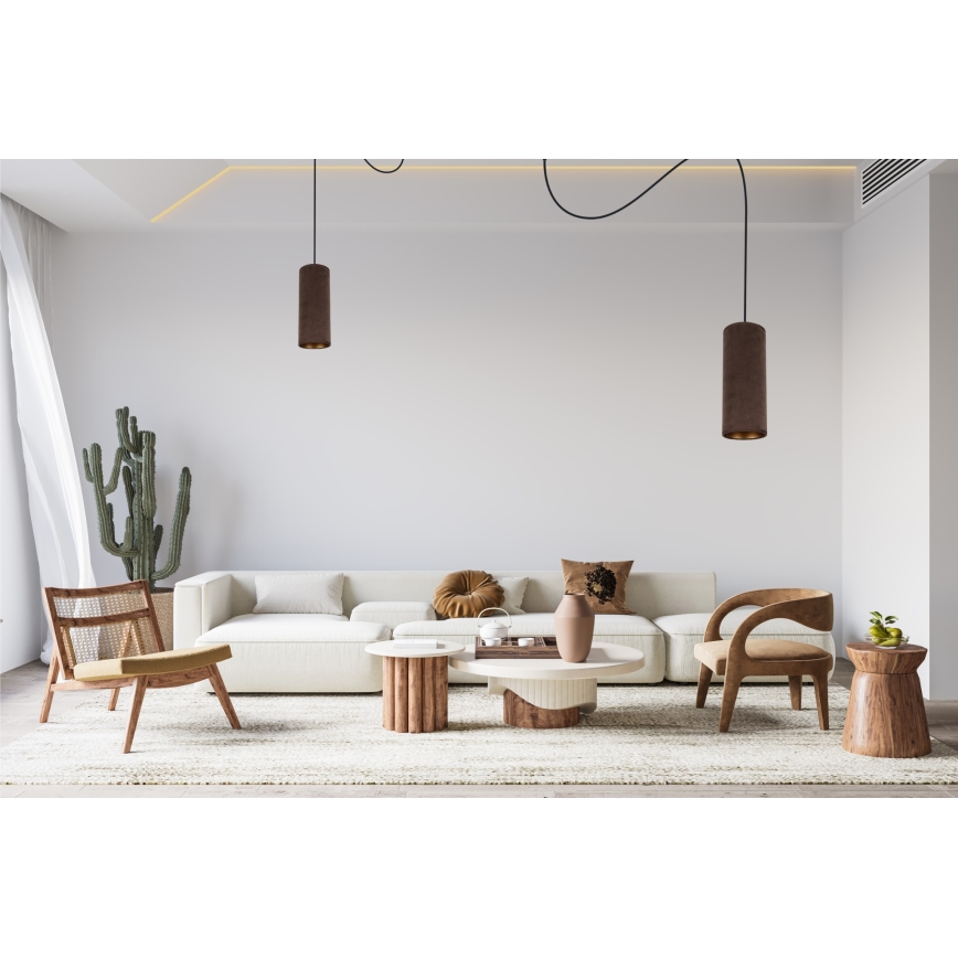 Lühter AVALO 2xE27/60W/230V ämblik pruun/vask