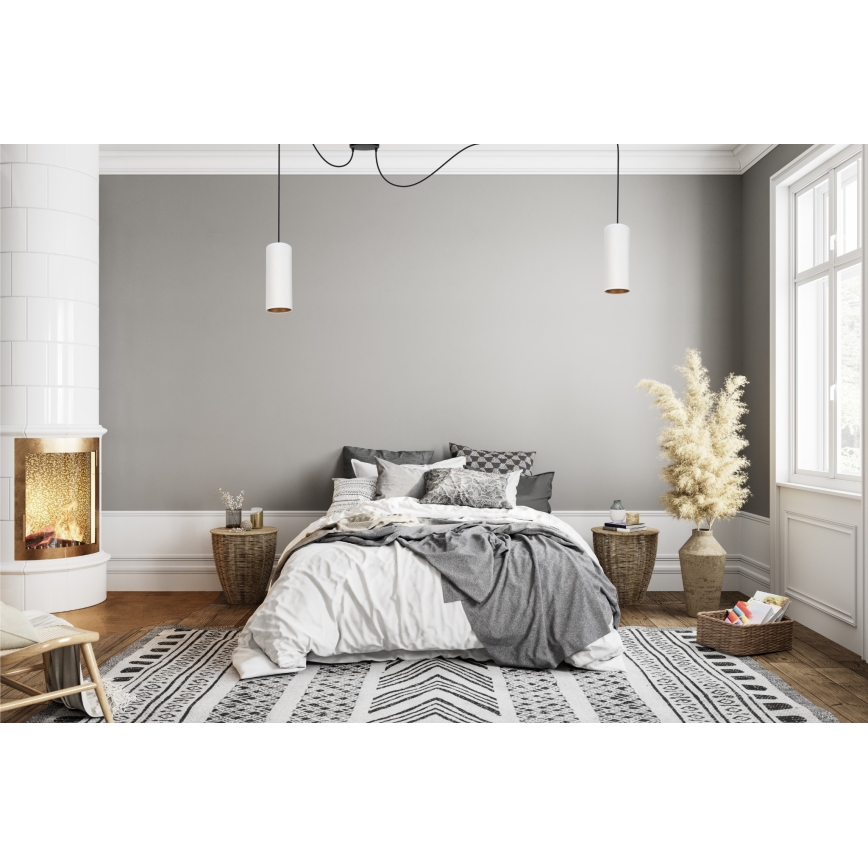 Lühter AVALO 2xE27/60W/230V ämblik valge/vask