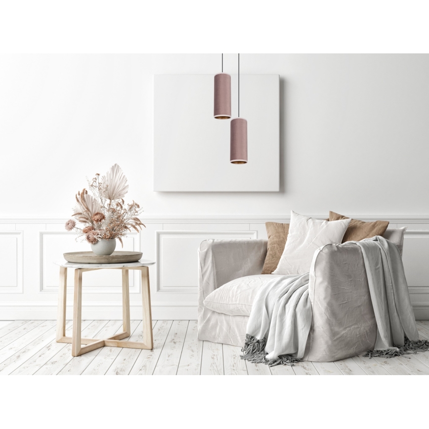Lühter AVALO 2xE27/60W/230V d. 20 cm roosa/vask
