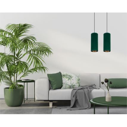 Lühter AVALO 2xE27/60W/230V roheline/vask