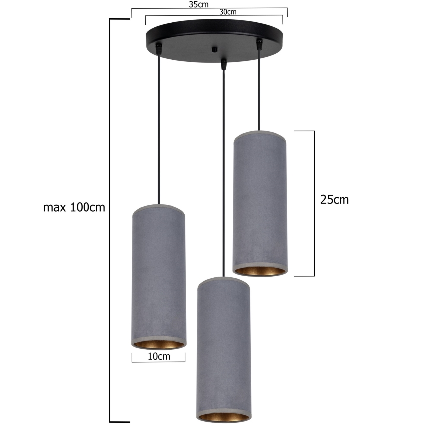 Lühter AVALO 3xE27/60W/230V d. 35 cm hall