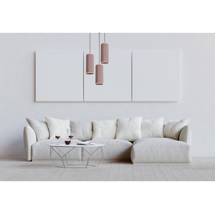 Lühter AVALO 3xE27/60W/230V d. 35 cm roosa/vask