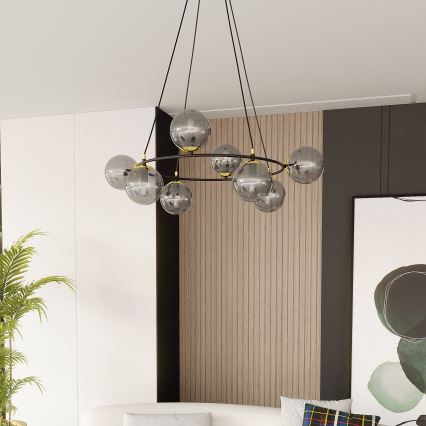 Lühter AZURA 8xE14/10W/230V must/hall