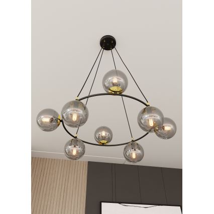Lühter AZURA 8xE14/10W/230V must/hall