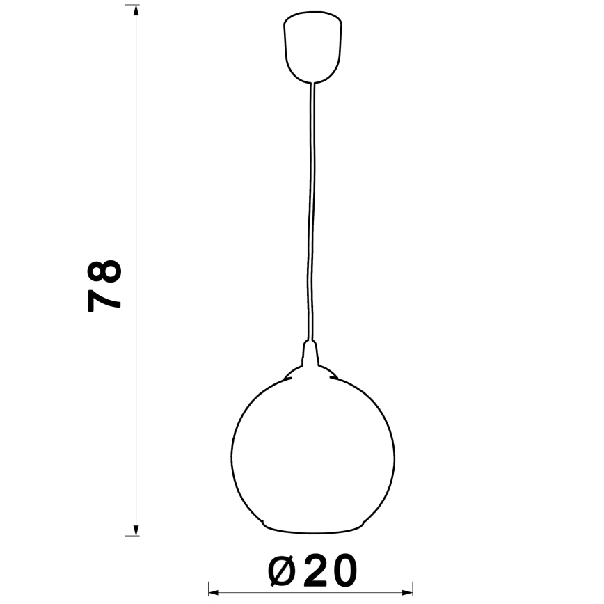 Lühter BALL 1xE27/60W/230V d. 20 cm beež
