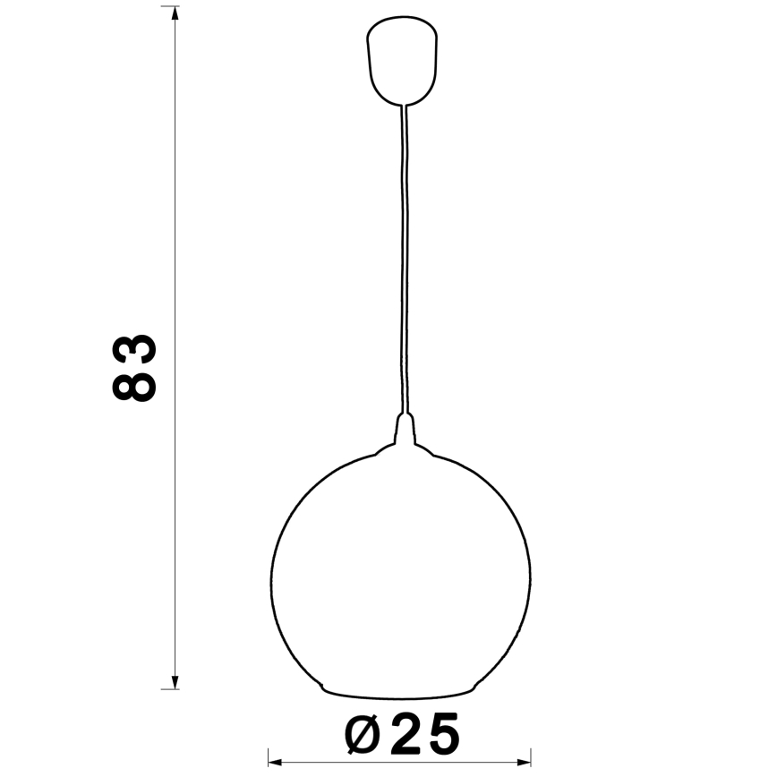 Lühter BALL 1xE27/60W/230V d. 25 cm beež