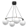 Lühter BALLO 4xE27/15W/230V must/valge