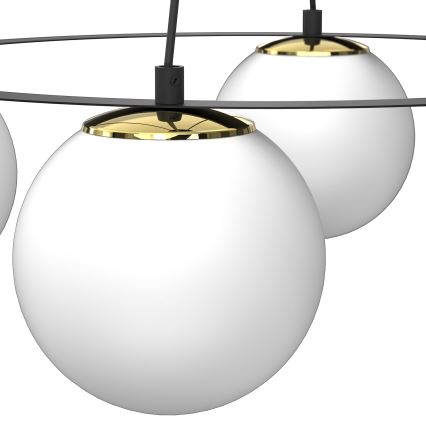 Lühter BALLO 4xE27/15W/230V must/valge