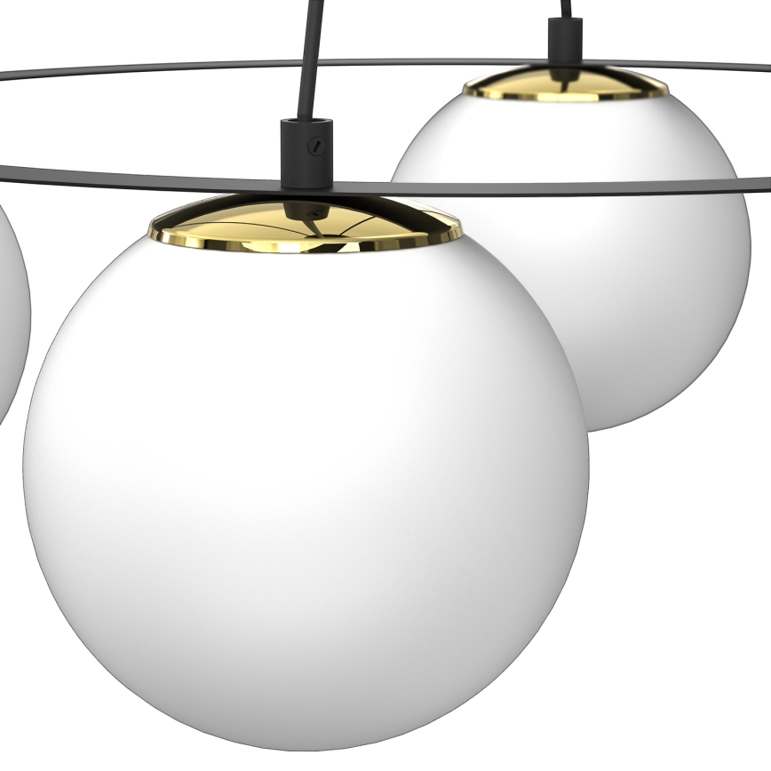 Lühter BALLO 4xE27/15W/230V must/valge