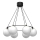 Lühter BALLO 6xE27/15W/230V must/valge