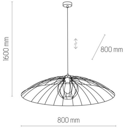 Lühter BARBELLA 1xE27/60W/230V d. 80 cm