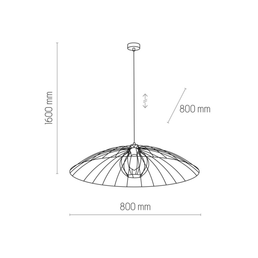 Lühter BARBELLA 1xE27/60W/230V d. 80 cm