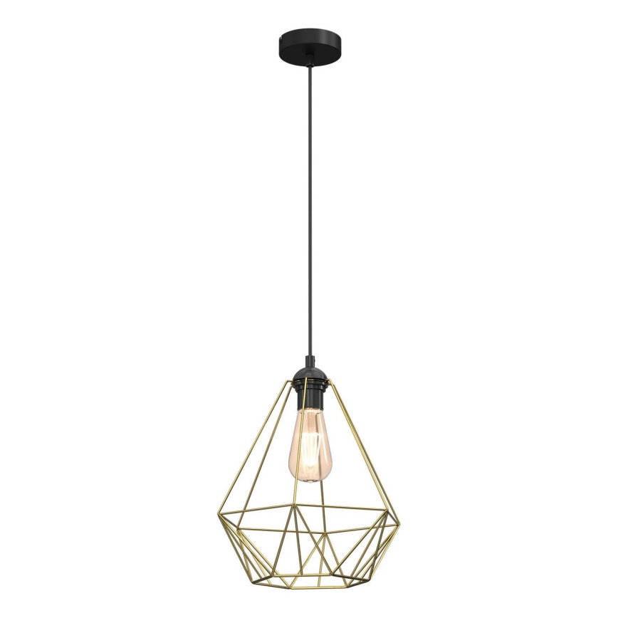 Lühter BASKET 1xE27/60W/230V d. 35 cm kuldne