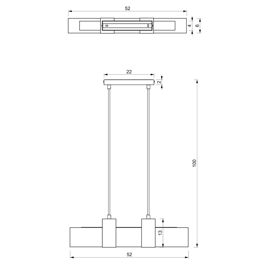 Lühter BELEN 3xGU10/8W/230V