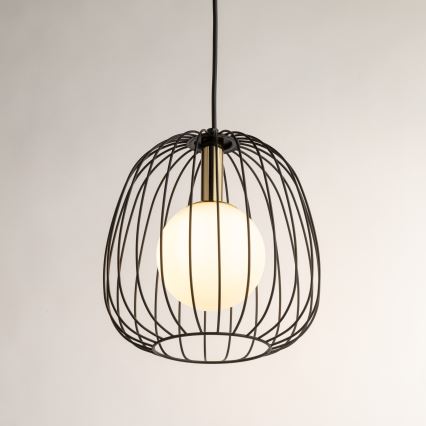 Lühter BELL 1xG9/12W/230V d. 24 cm must/kuldne