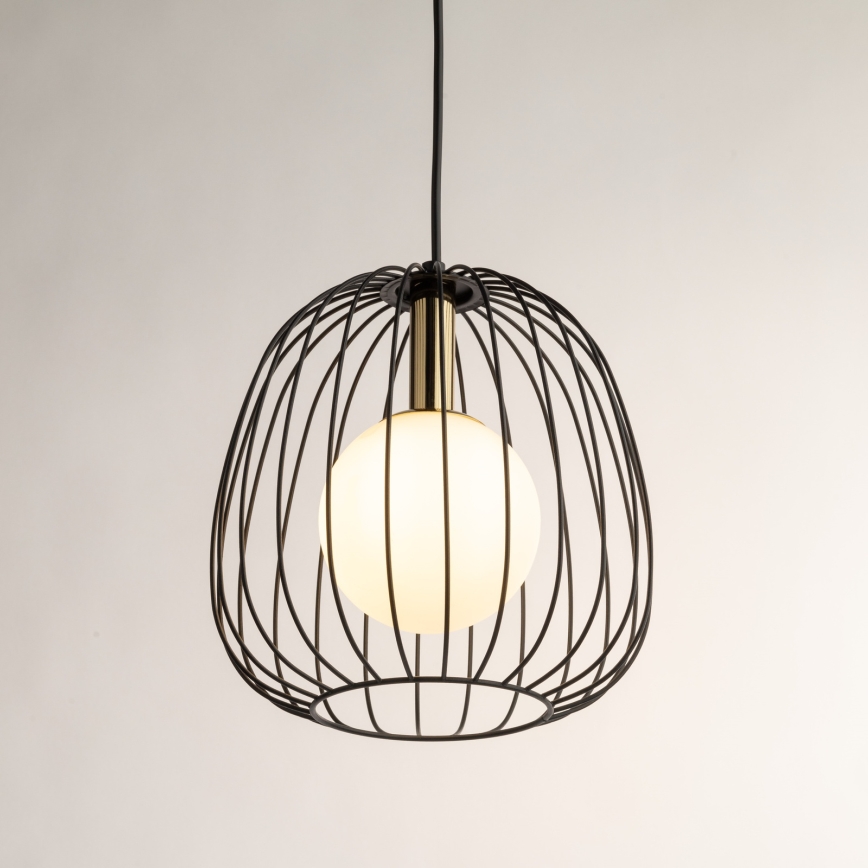 Lühter BELL 1xG9/12W/230V d. 24 cm must/kuldne