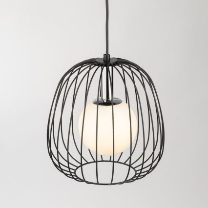 Lühter BELL 1xG9/12W/230V d. 24 cm must/läikiv kroom