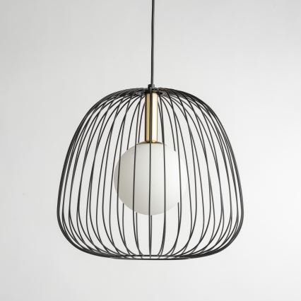 Lühter BELL 1xG9/12W/230V d. 33 cm must/kuldne