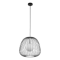Lühter BELL 1xG9/12W/230V d. 33 cm must/läikiv kroom