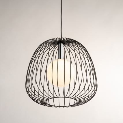 Lühter BELL 1xG9/12W/230V d. 33 cm must/läikiv kroom