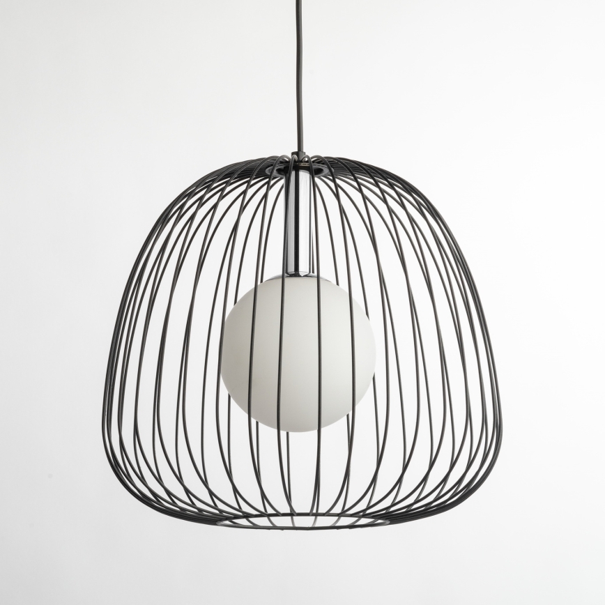 Lühter BELL 1xG9/12W/230V d. 33 cm must/läikiv kroom