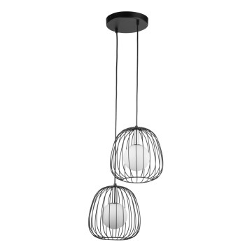 Lühter BELL 2xG9/12W/230V must/läikiv kroom