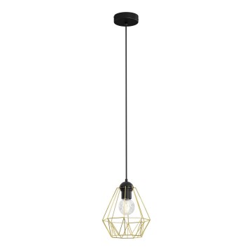 Lühter BERGEN 1xE27/60W/230V must/kuldne