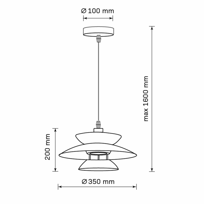 Lühter BERIT 1xE27/20W/230V must