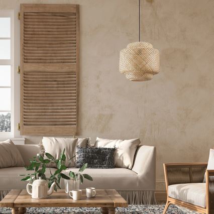 Lühter BERTA 1xE27/20W/230V d. 40 cm bambus
