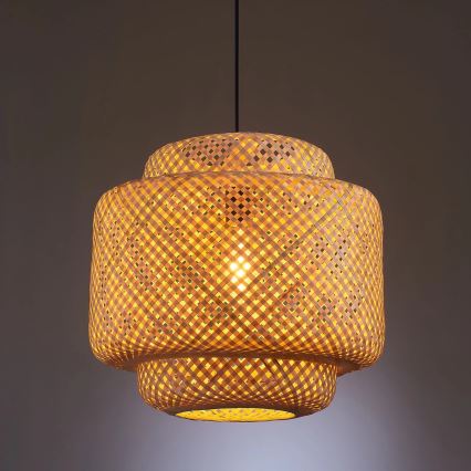 Lühter BERTA 1xE27/20W/230V d. 40 cm bambus