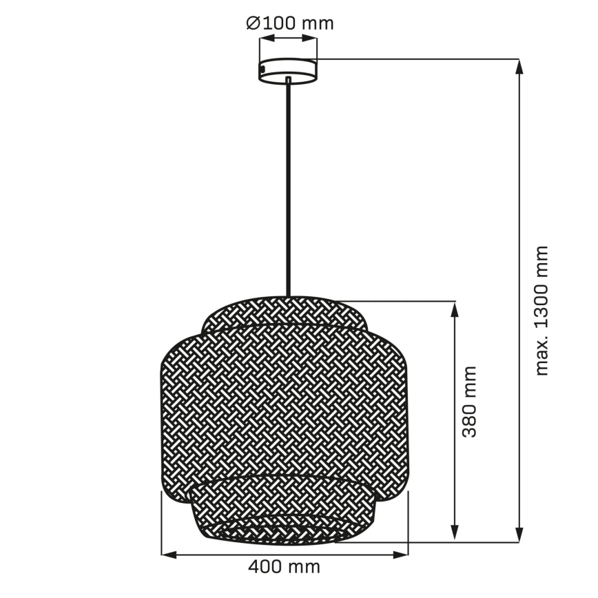 Lühter BERTA 1xE27/20W/230V d. 40 cm bambus