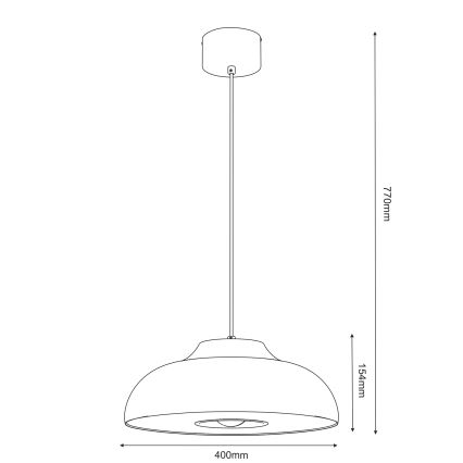 Lühter BILBAO 1xE27/15W/230V d. 40 cm beež