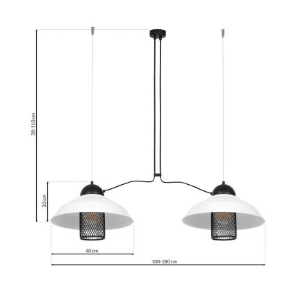 Lühter BJORN 2xE27/60W/230V