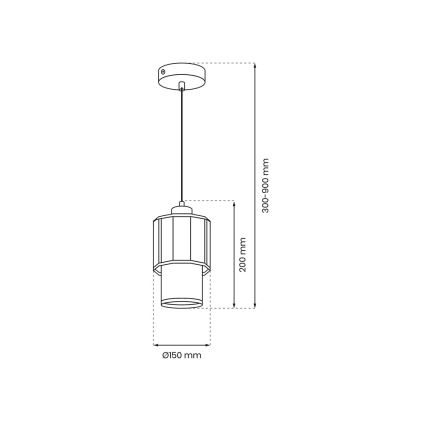 Lühter BLANCO 1xE27/60W/230V valge