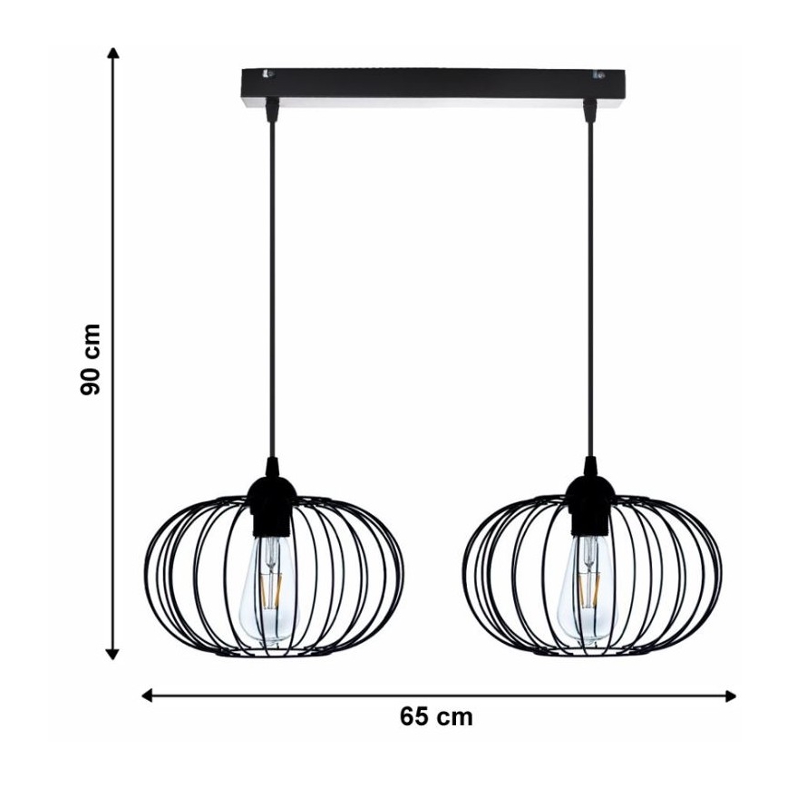 Lühter BOCCA 2xE27/60W/230V