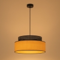Lühter BOHO 1xE27/60W/230V d. 40 cm must/rotang