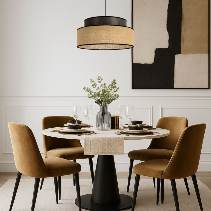 Lühter BOHO 1xE27/60W/230V d. 40 cm pruun/beež
