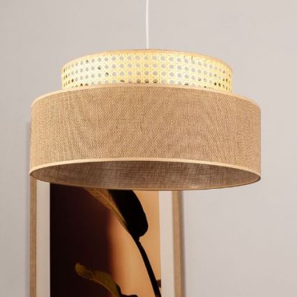 Lühter BOHO 1xE27/60W/230V d. 40 cm rotang