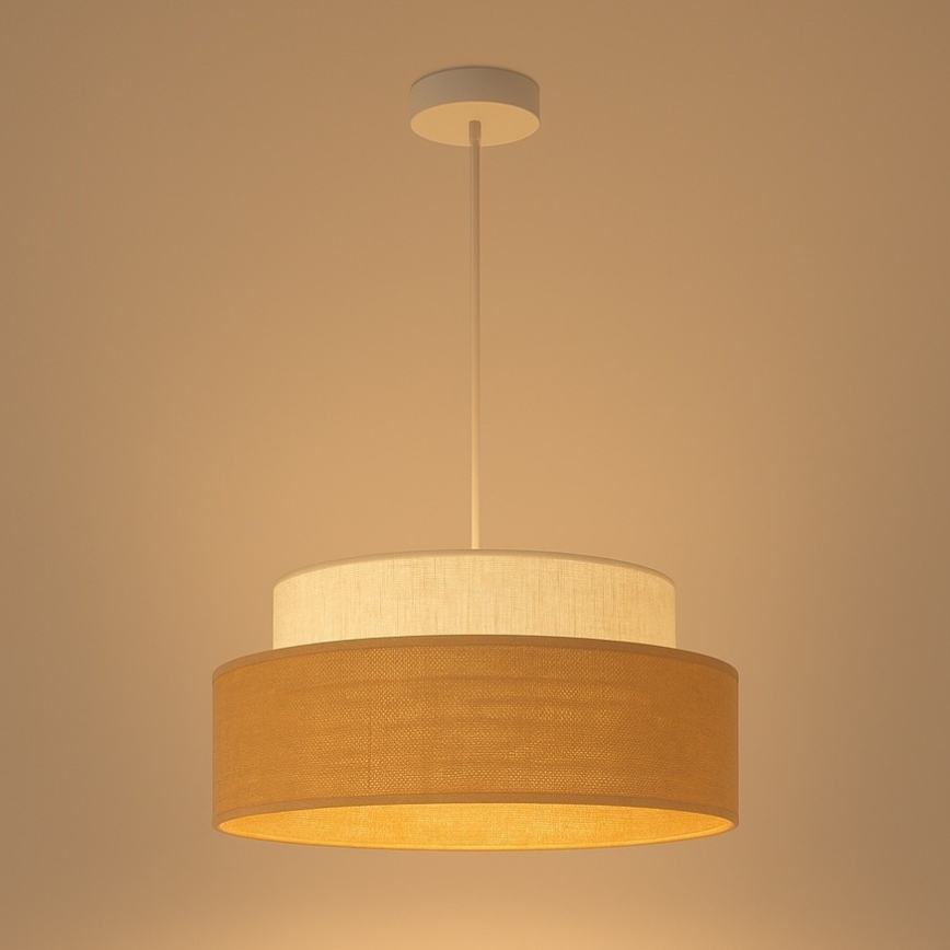 Lühter BOHO 1xE27/60W/230V kreemikas/beež
