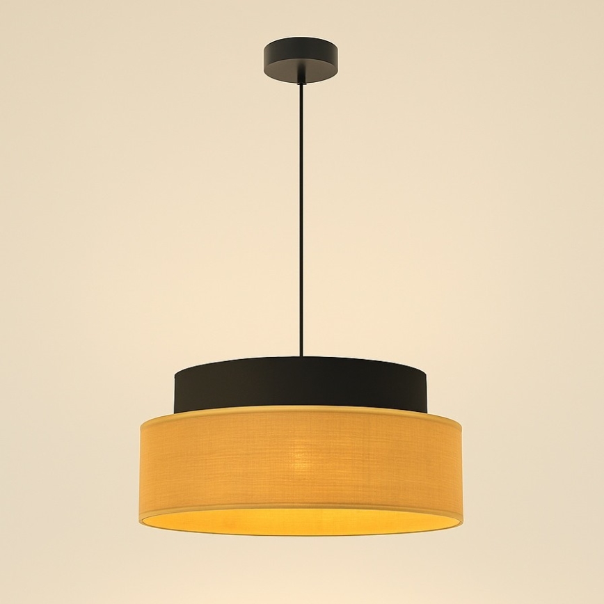 Lühter BOHO 1xE27/60W/230V must/beež