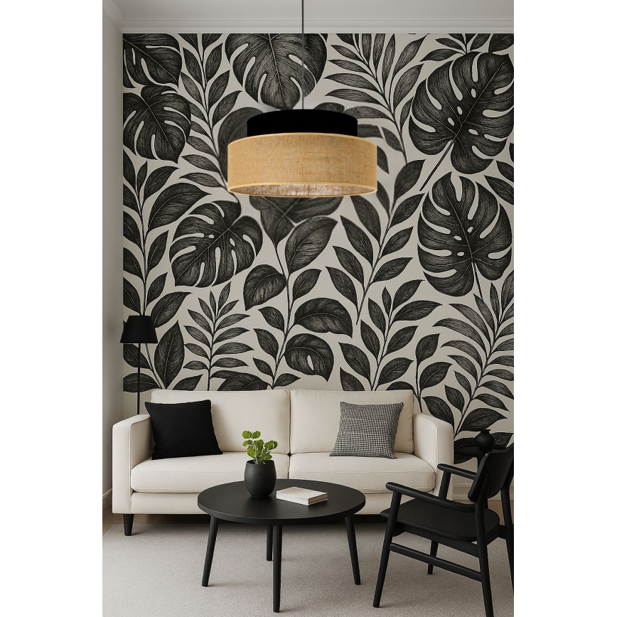 Lühter BOHO 1xE27/60W/230V must/beež