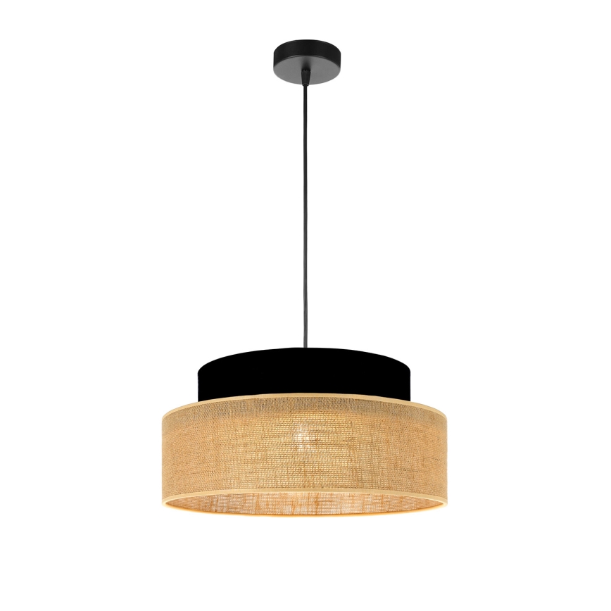 Lühter BOHO 1xE27/60W/230V must/beež