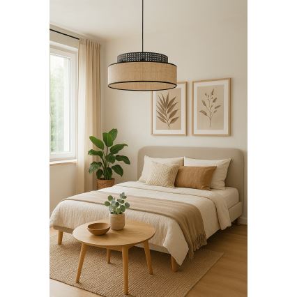 Lühter BOHO 1xE27/60W/230V must/rotang