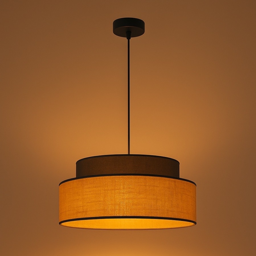 Lühter BOHO 1xE27/60W/230V pruun/beež