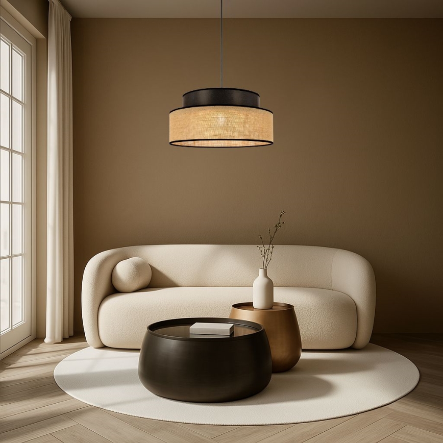 Lühter BOHO 1xE27/60W/230V pruun/beež