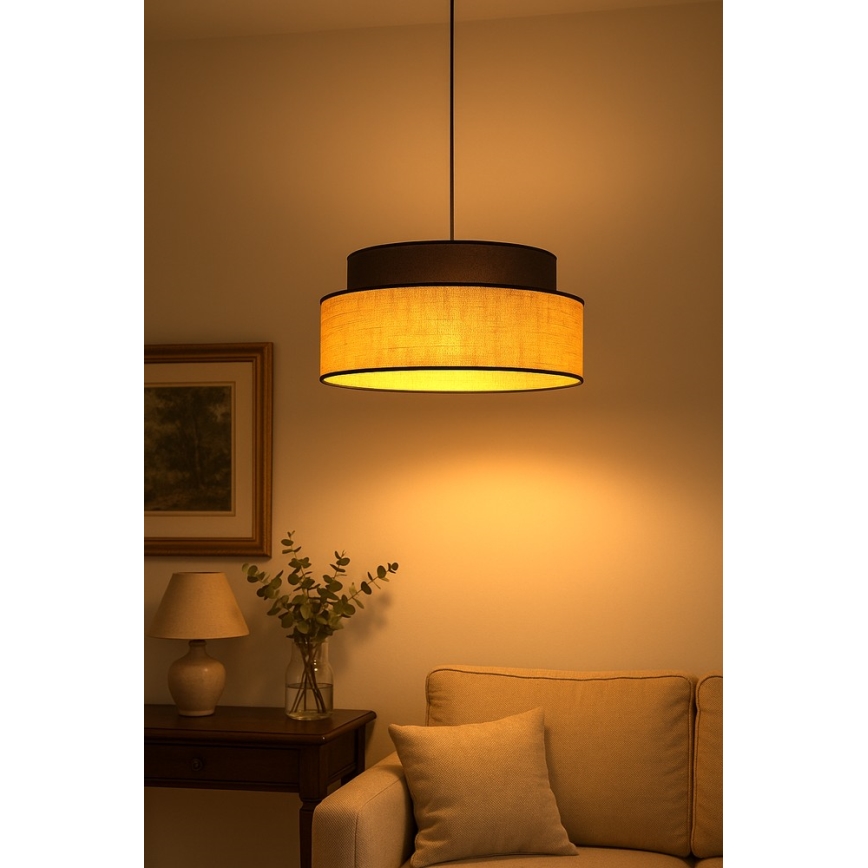 Lühter BOHO 1xE27/60W/230V pruun/beež