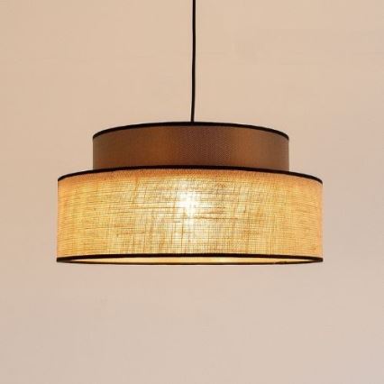 Lühter BOHO 1xE27/60W/230V pruun/beež
